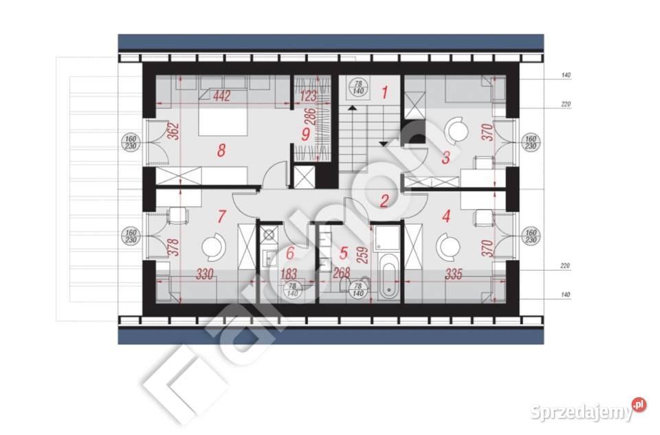 Dom w Ładnej koło Tarnowa 6.4m2 Ładna