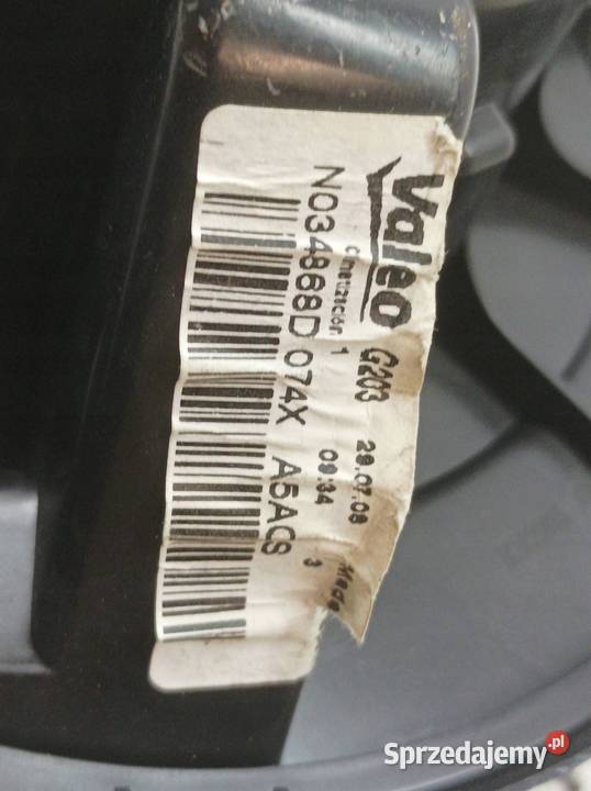 DMUCHAWA NAWIEWU VALEO Seat Leon II 20052012 Rok produkcji 2009