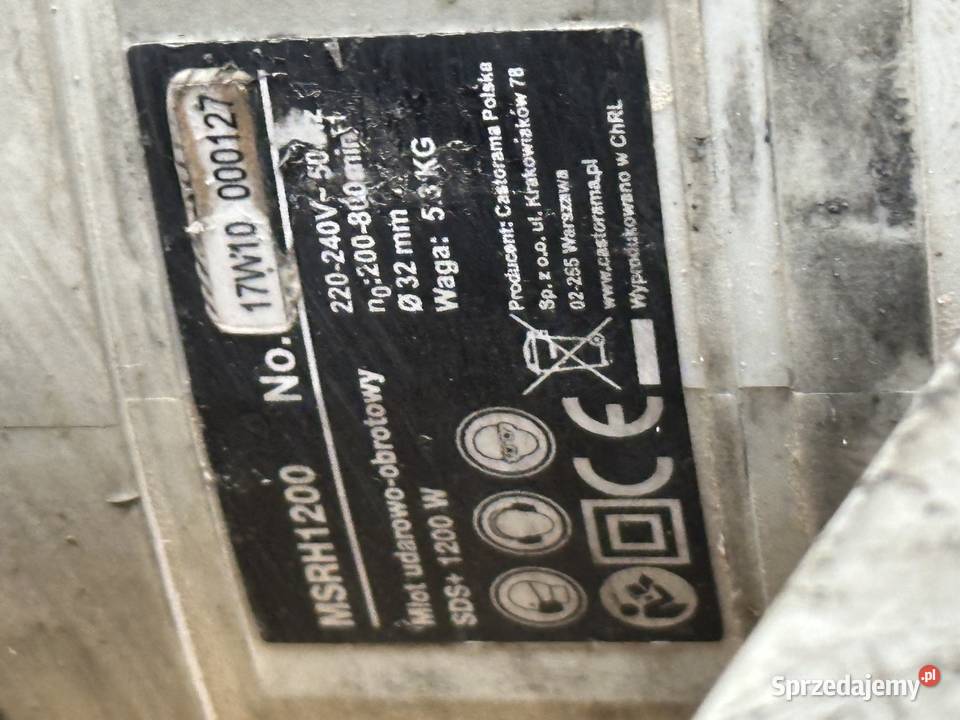 MŁOTOWIERTARKA MACALLISTER SDS PLUS 1200 W Kraków