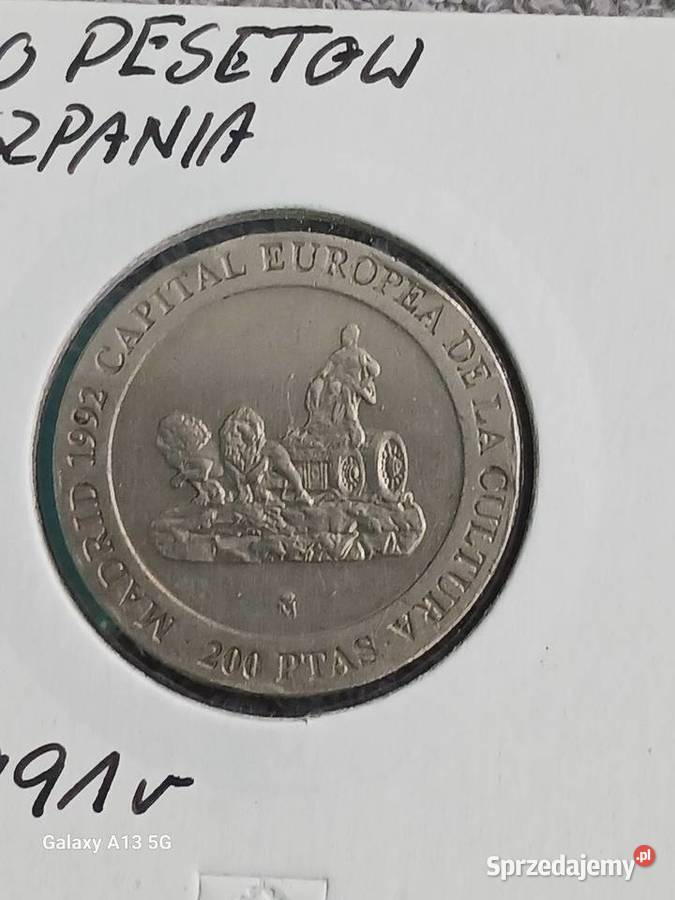 200 Pesetów Hiszpania 1991 r wielkopolskie Konin