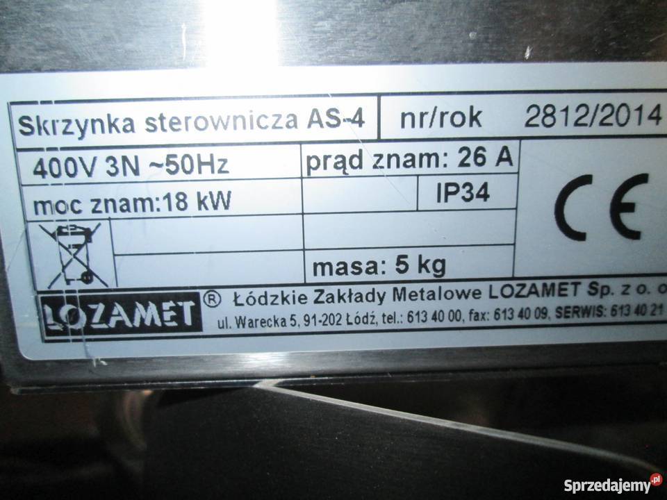 Kotły przechylne warzelne parowe elektryczne