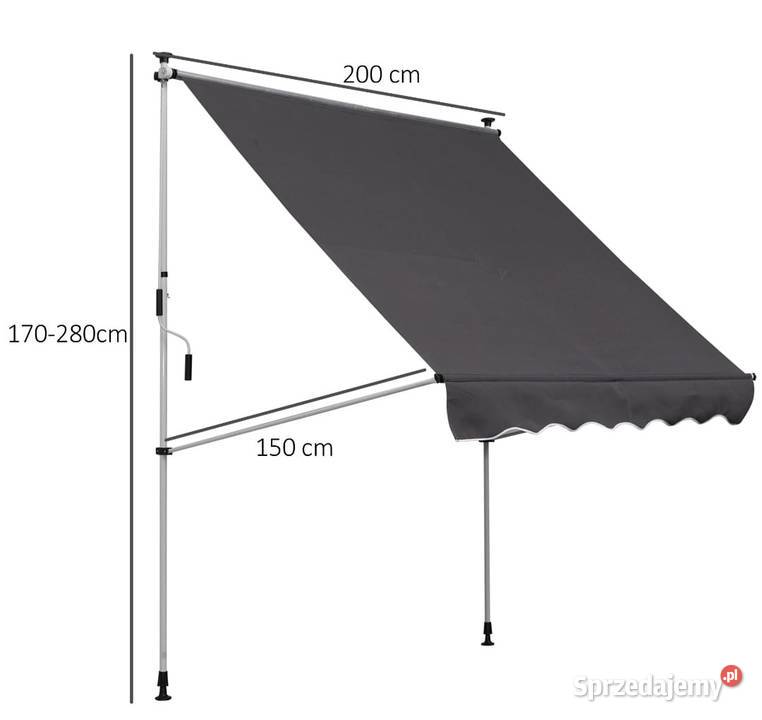 Markiza przegubowa zaciskowa regulowana osłona małopolskie Bochnia