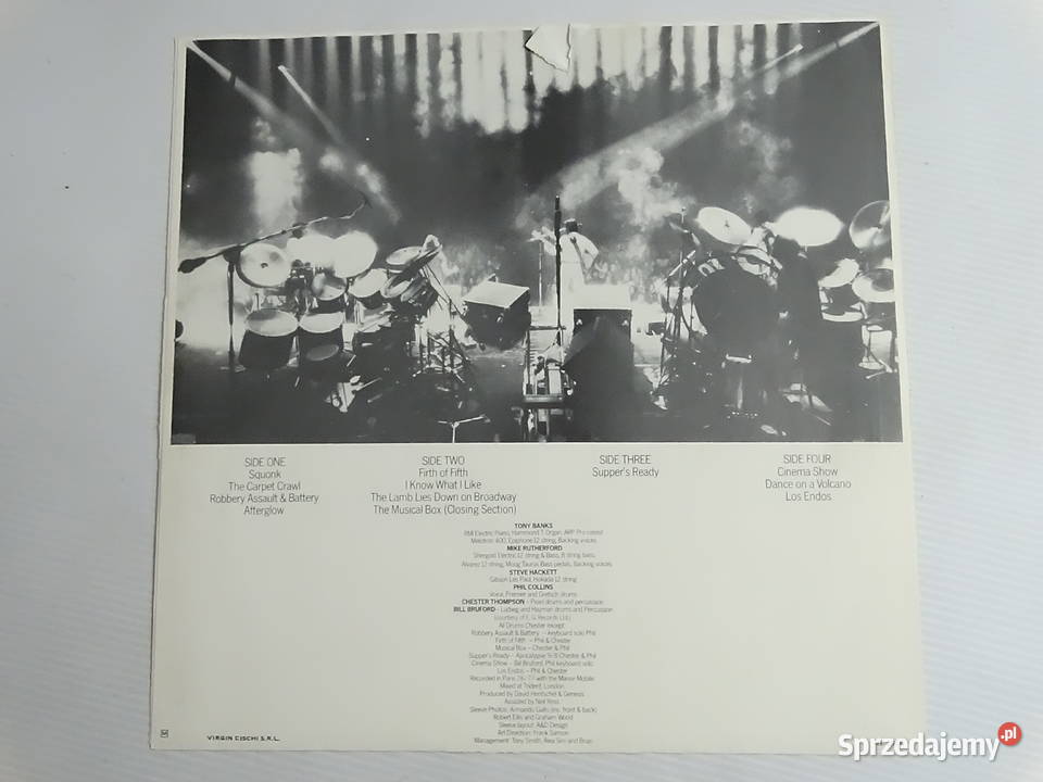 GENESIS Seconds Out 2LP Włoskie wydanie 1977