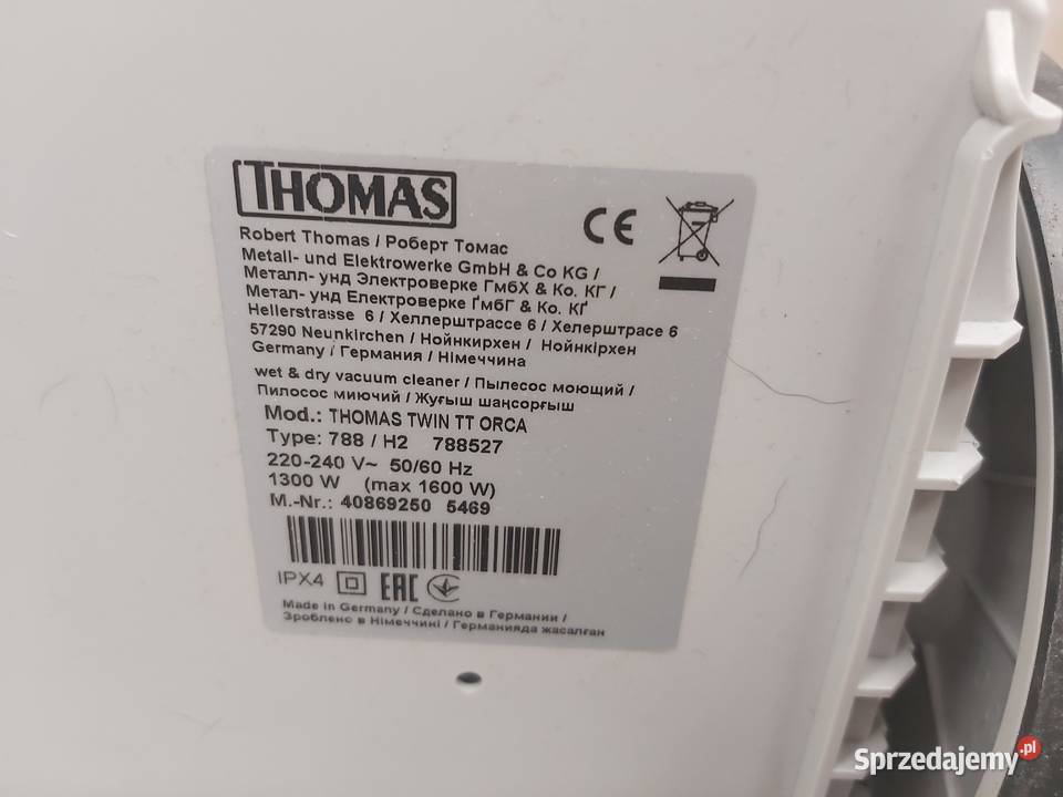 Odkurzacz Thomas Twin TT Orca Pozostałe Katowice