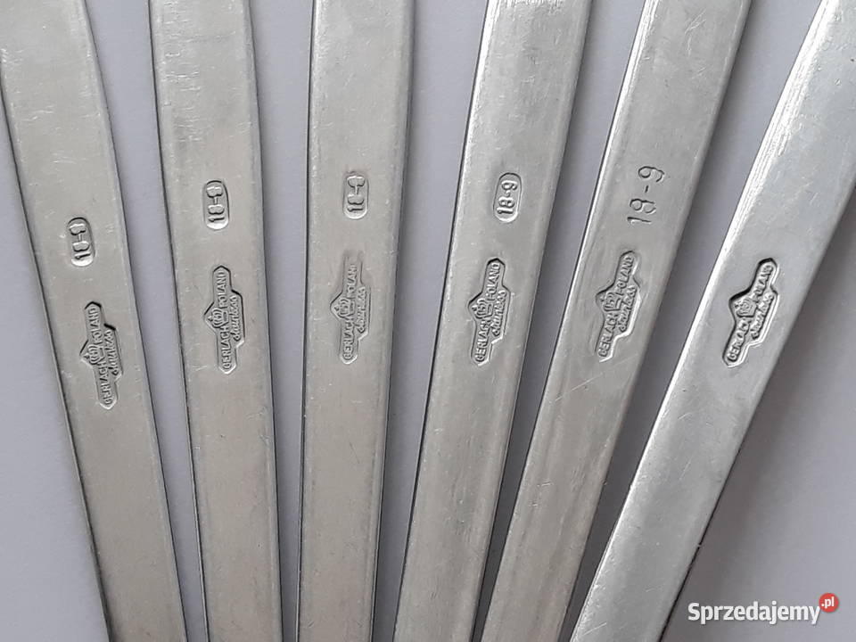 Łyżki obiadowe 2 RÓŻE Gerlach sztućce PRL Dąbrowa Górnicza