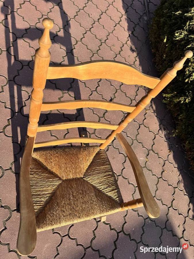 Fotel bujany drewniany bujak na biegunach Fotele Garwolin