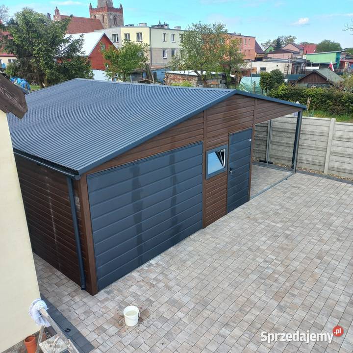 Garaż blaszany z pomieszczeniem gospodarczym zachodniopomorskie Witnica
