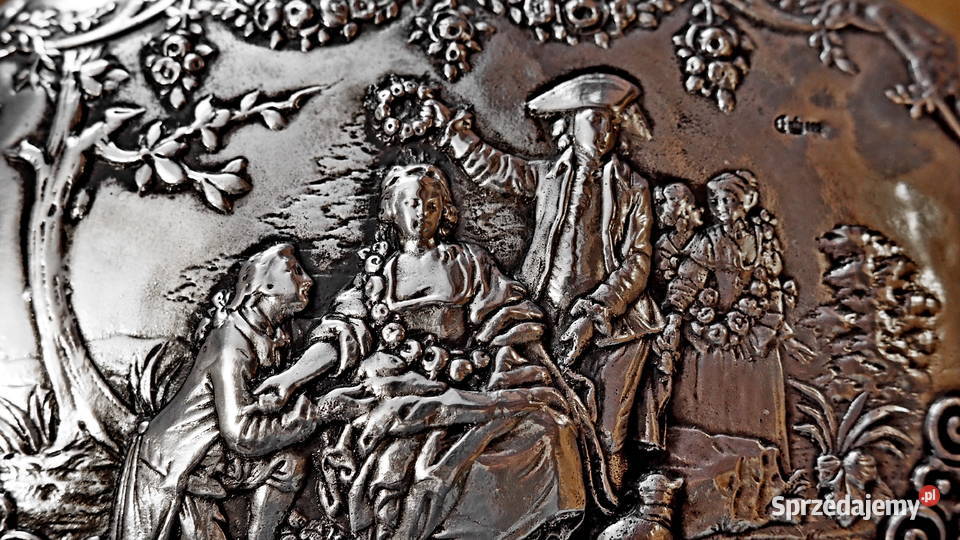 Srebrne pudełkoszkatuła wielka Hanau o wadze 545 dolnośląskie Zgorzelec