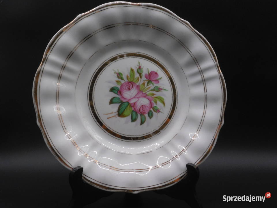 Zabytkowa ręcznie malowana patera porcelanowa z Antyki, Sztuka, Kolekcje wielkopolskie