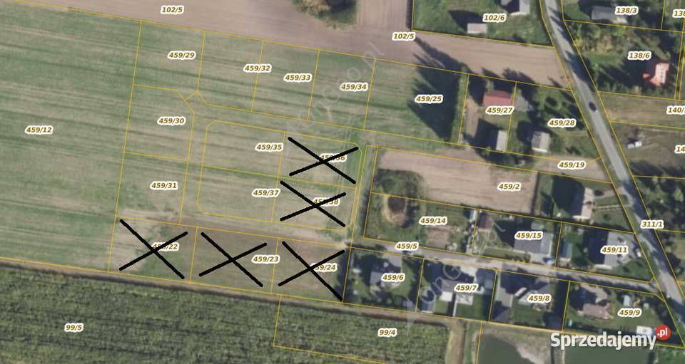 Działka Budowlana Sieroczyn 1232m2 1032m2 budowlana pomorskie Człuchów sprzedam