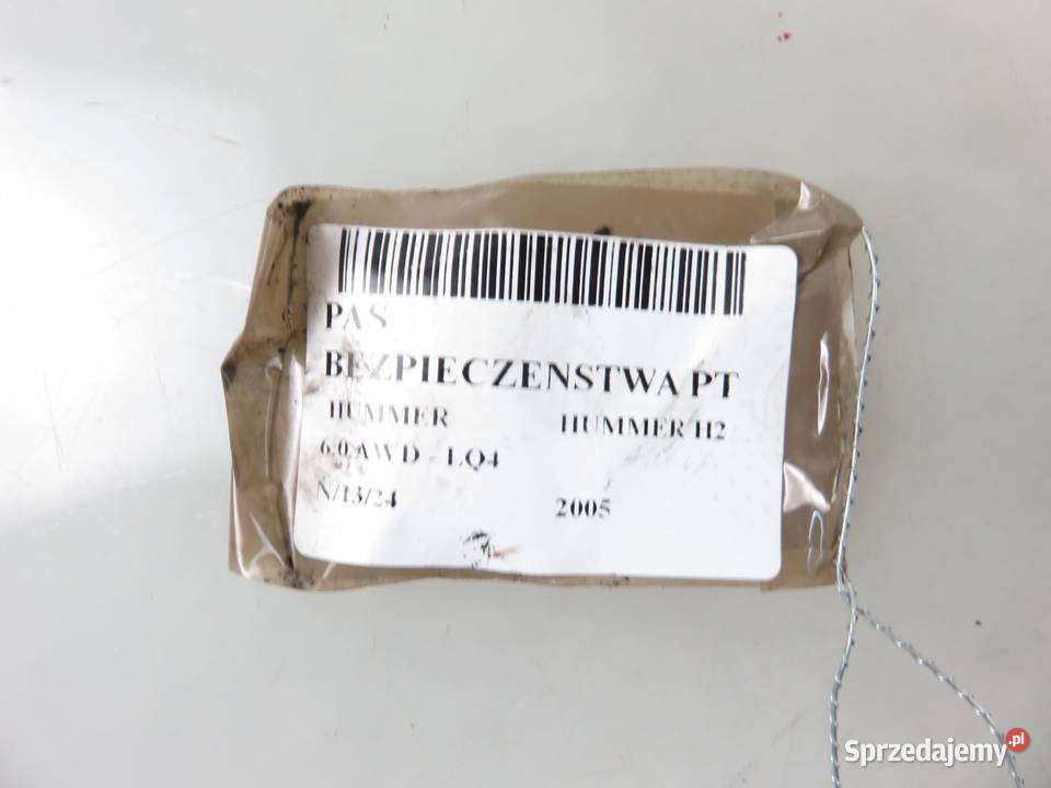 PAS PRAWY TYLNY HUMMER HUMMER H2 10385065 Pasy bezpieczeństwa sprzedam