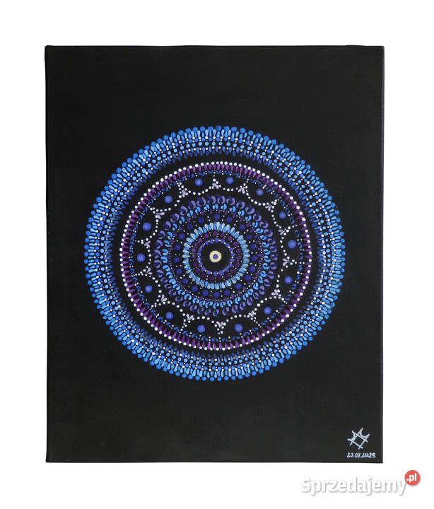 Rękodzieło nowoczesny obraz akrylowy mandali Warszawa