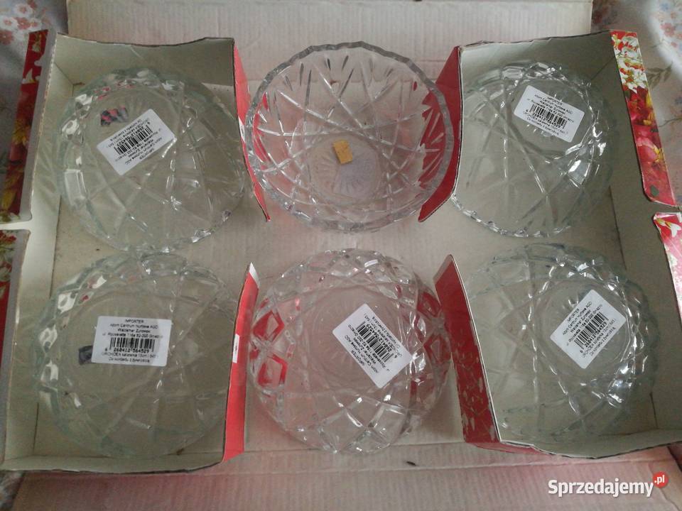 Kryształowe miseczki nowe komplet Choszczno