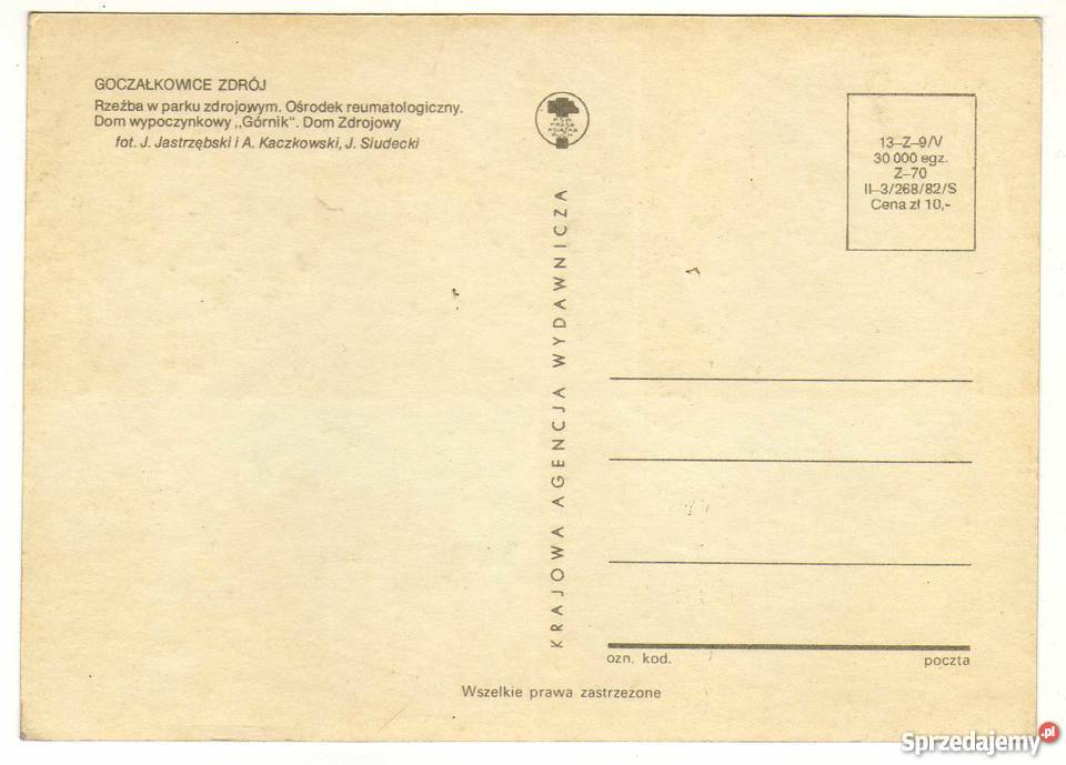 GOCZAŁKOWICE ZDRÓJ POCZTÓWKA Krynki