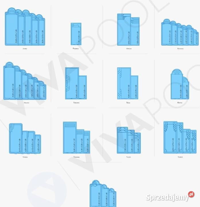 Nowoczesny basen rodzinny do ogrodu VENEZIA 81 x