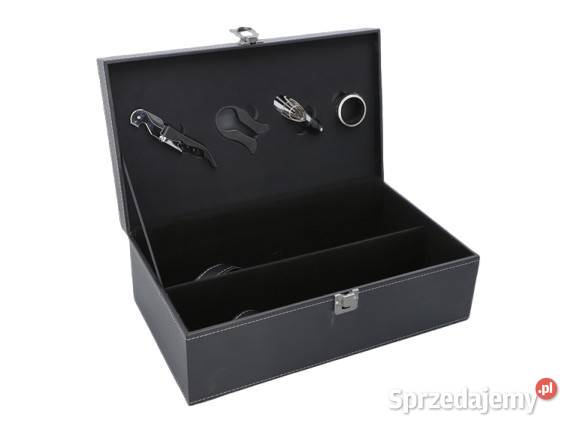 Elegancki Zestaw do Wina w Czarnej Walizce na 2 Pozostałe śląskie Ostrowy nad Okszą