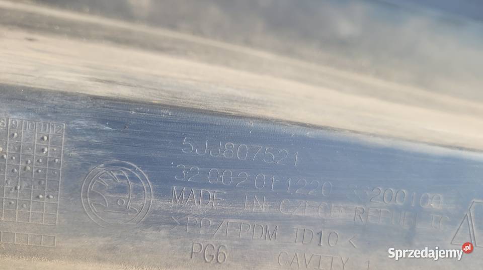 SKODA RAPID DOKŁADKA HOKEJ SPOILER ZDERZAKA TYŁ śląskie Ruda Śląska