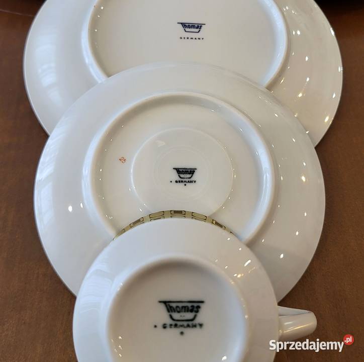 Thomas Bawaria elegancki zestaw do kawy Porcelana i szkło Szczecin