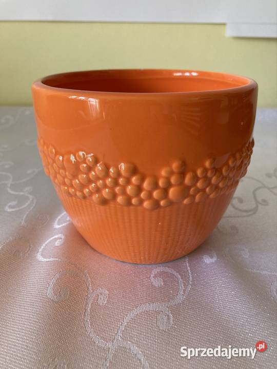 Donica Sztuczny Kwiat Burito Sukulent Podstawka pomarańczowy Czerwionka-Leszczyny