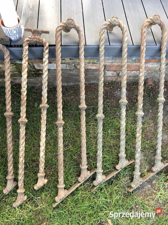 Żeliwne angielskie stare Wiktoriańskie tralki z Pozostałe wielkopolskie Poznań