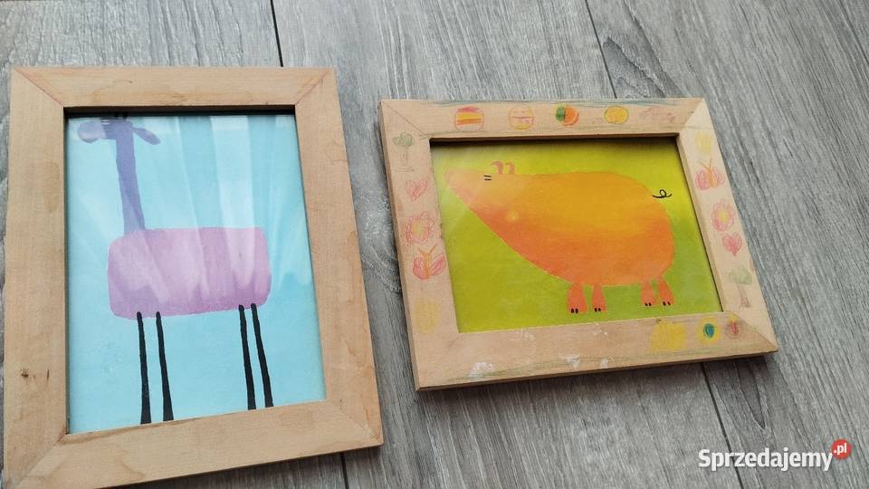 obraz obrazek dziecięce 2 sztuki komplet wielkopolskie Poznań sprzedam
