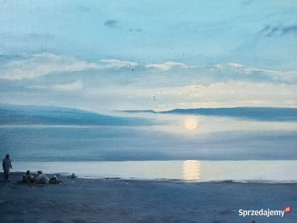 Obraz olejny 50x60 Morze Bałtyckie plaża Dębki Przeworsk