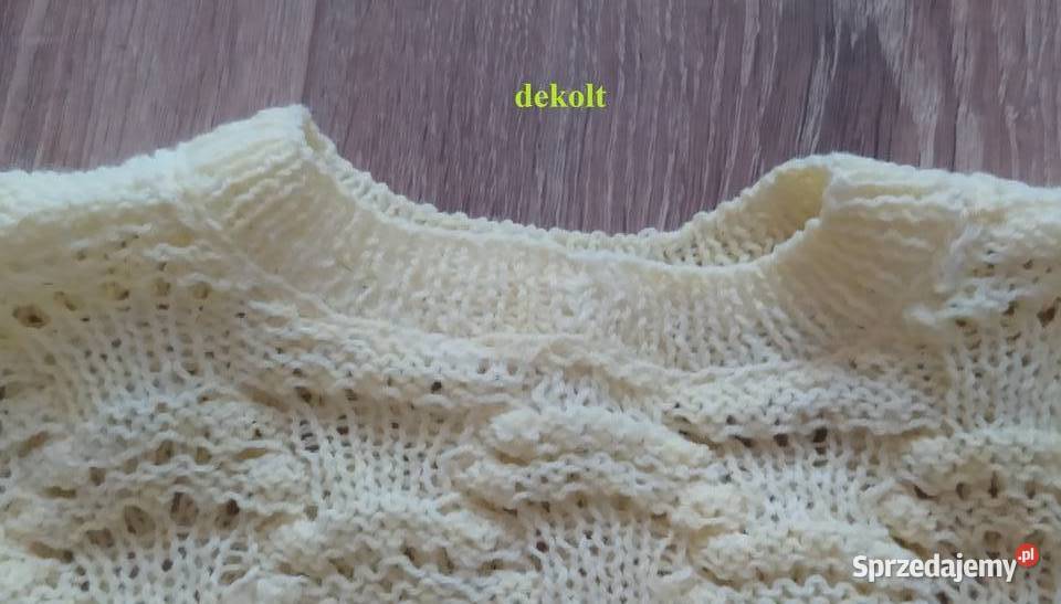 Sweter damski WŁÓCZKA żółty Hajnówka