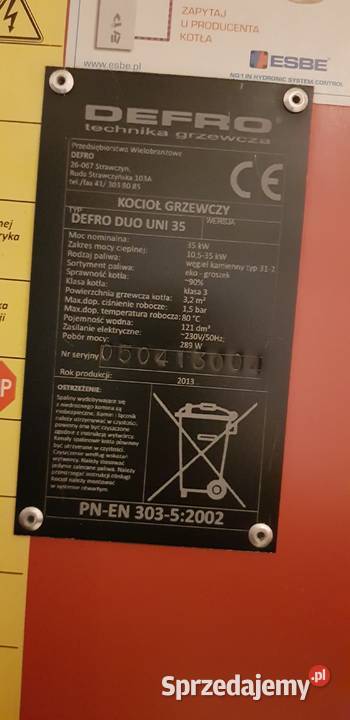 Kocioł co Defro Duo Uni 35 KW wielkopolskie Ostrów Wielkopolski