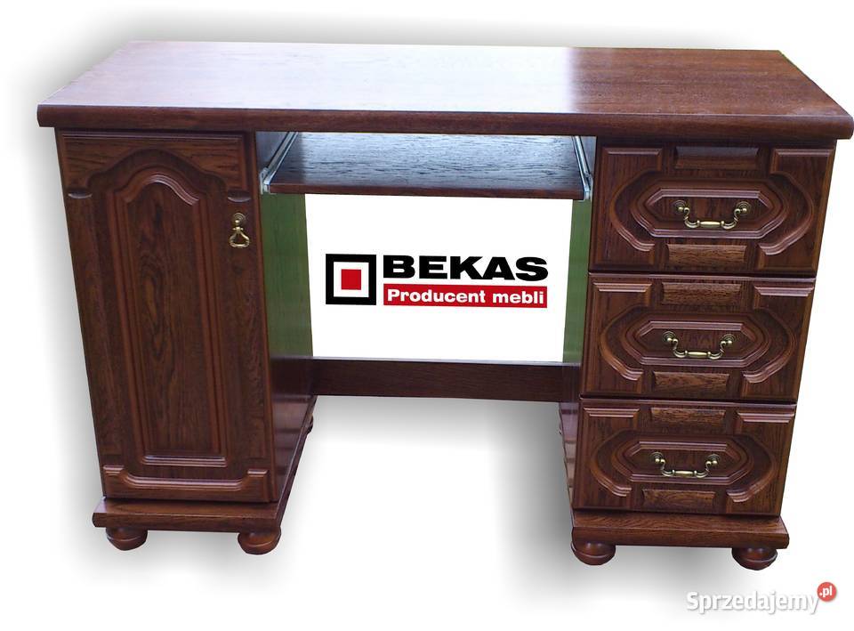 Stylowe Biurko Gabinetowe 160 Orzech Dąb Buk Olkusz