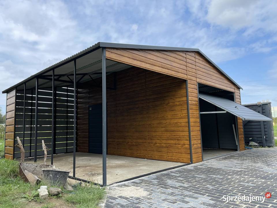 Garaż blaszany wiata Wzmocniony PROFILAMI
