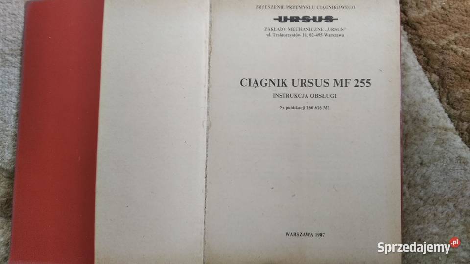 Instrukcja obsługi ciągnika rolniczego Ursus Lublin