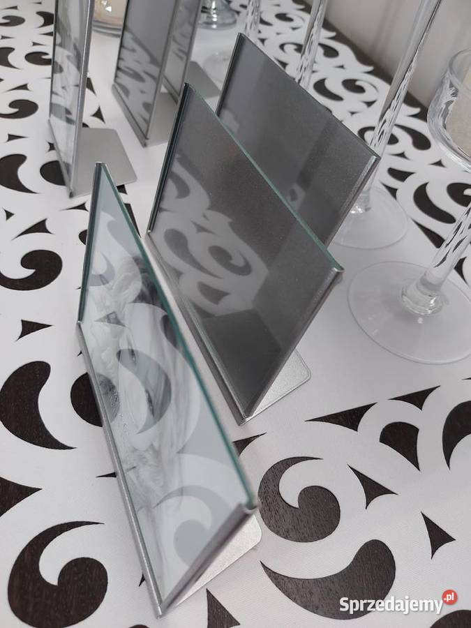 Metalowe srebrne ramki na zdjęcia odcienie szarości Dom i Ogród Olkusz