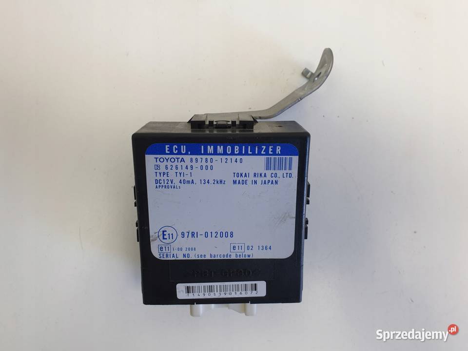 Toyota Corolla E12 MODUŁ IMMOBILIZERA 8978012140 Komputery Rudka