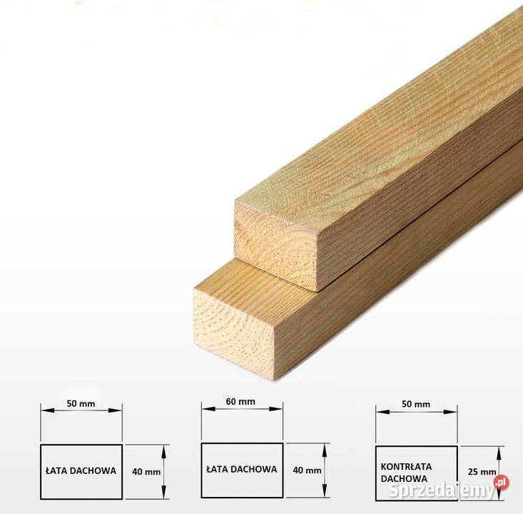 Łata dachowa 40x50 mm Grodzisk Mazowiecki