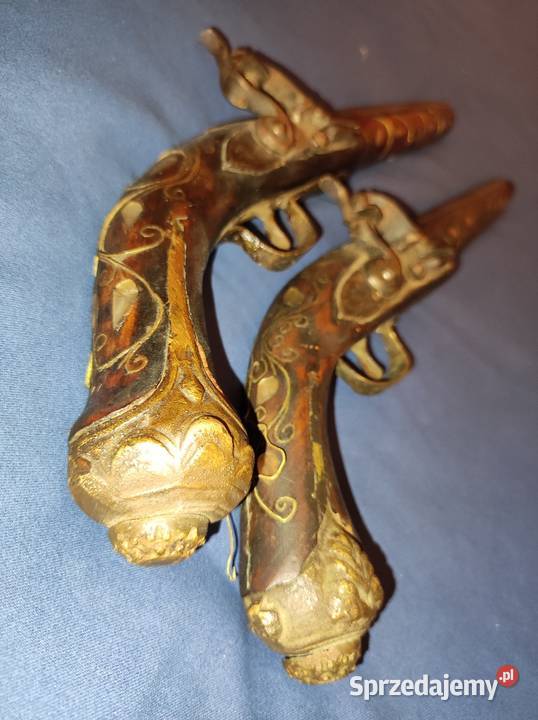 Pistolety skałkowe duże zdobne dolnośląskie Wrocław