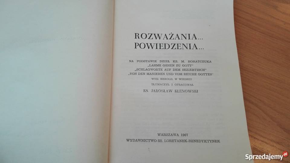 Rozważania powiedzenia ks Michał Horatczuk Książki naukowe i popularnonaukowe Gdańsk