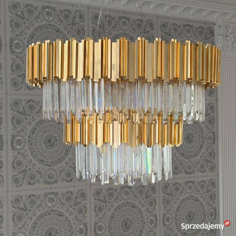 Złoty Żyrandol Kryształowy Empire XL Glamour Warszawa sprzedam