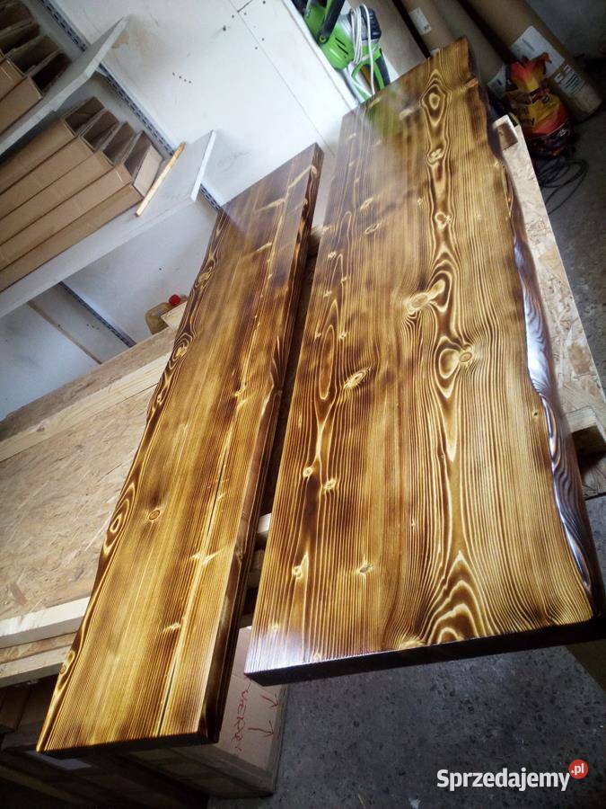 parapety drewniane półki z drewna blaty klejone Roczyny
