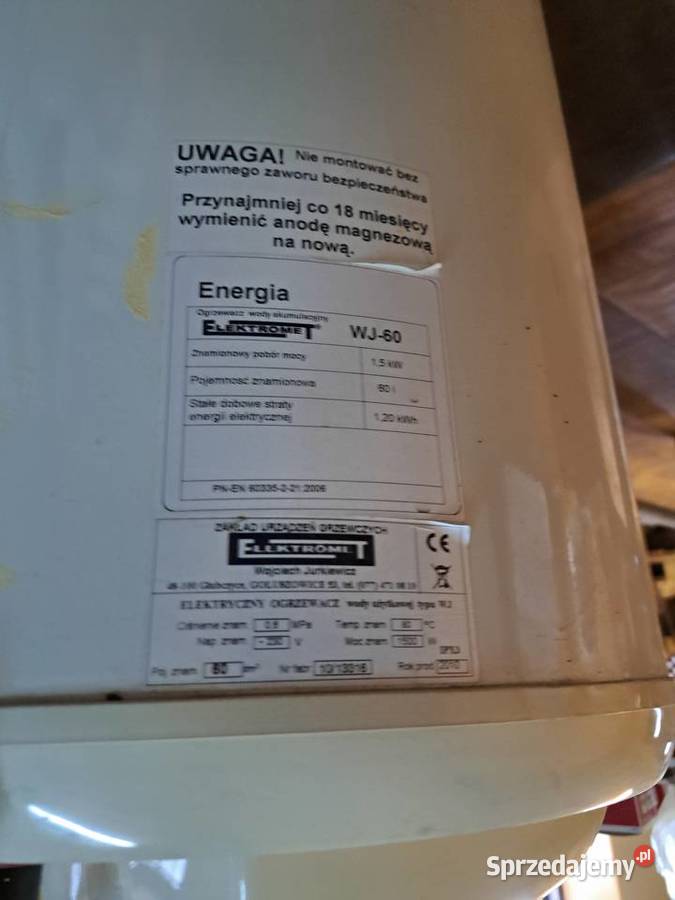 Bojler elektryczny Elektromet Mister 60l wkład Starachowice