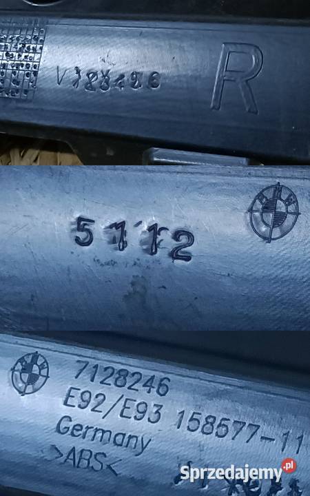 BMW 3 E92 3 E93 ŚLIZG MOCOWANIE ZDERZAKA PRAWY Części montażowe Pleszew
