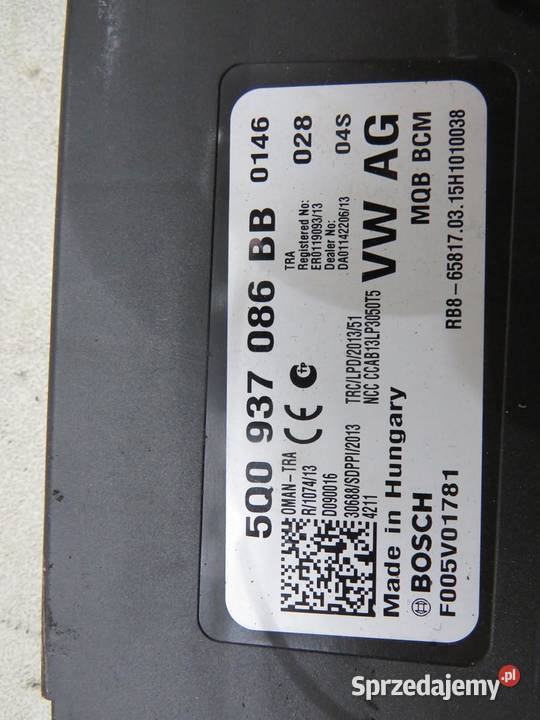 MODUŁ KOMFORTU PASSAT B8 5Q0937086BB