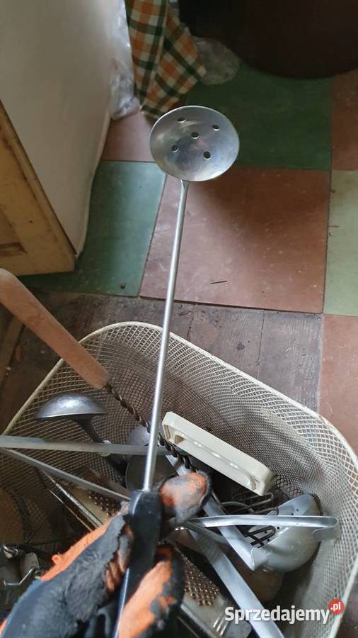 Przyrządy kuchenne PRL stare tarka sita chochla Warszawa