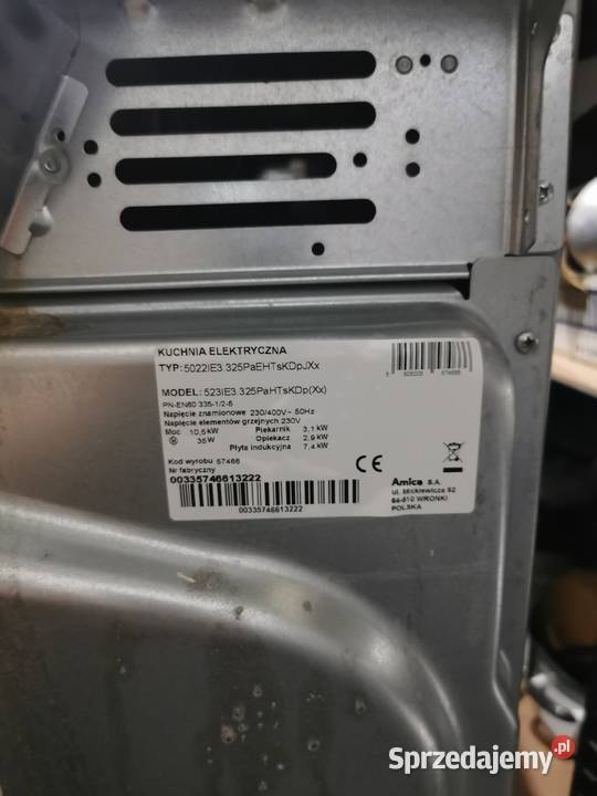 Zamrażarka MPM Lodówka Bosch kuchnia indukcyjna wolnostojące Dobczyce
