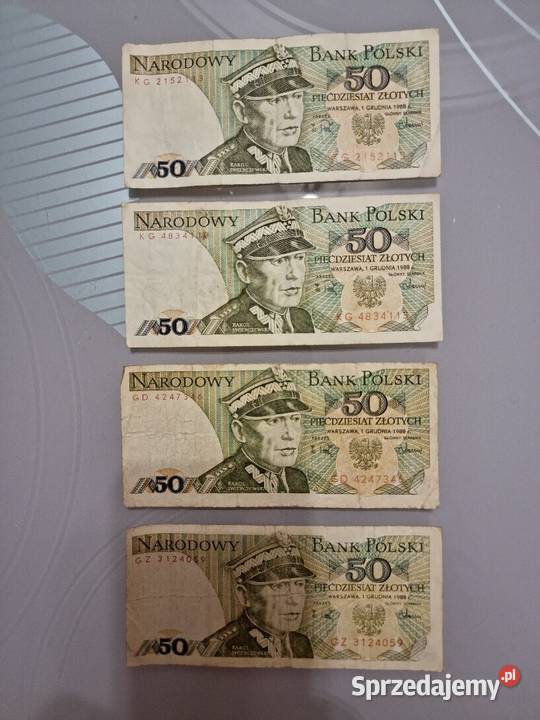 Banknoty 50 z 1 grudnia 1988 r 4 Częstochowa