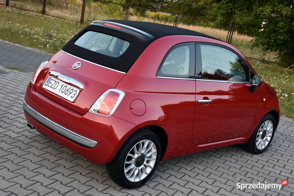 Fiat 500C Lounge 12MPI 8V 70 58890 KABRIOdach Motoryzacja łódzkie Zduńska Wola sprzedam