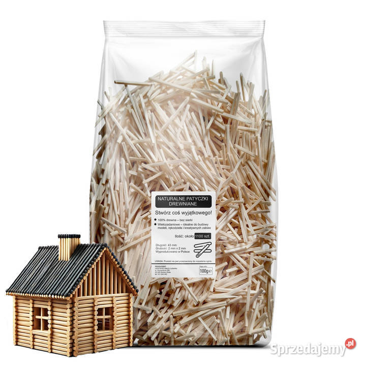 Zapałki modelarskie bez siarki patyczki