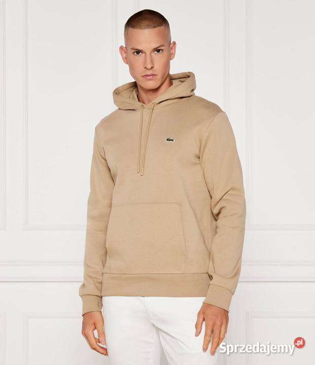 Bluza męska bawełniana Lacoste beżowa M regular brązowy/beżowy Odzież codzienna sprzedam