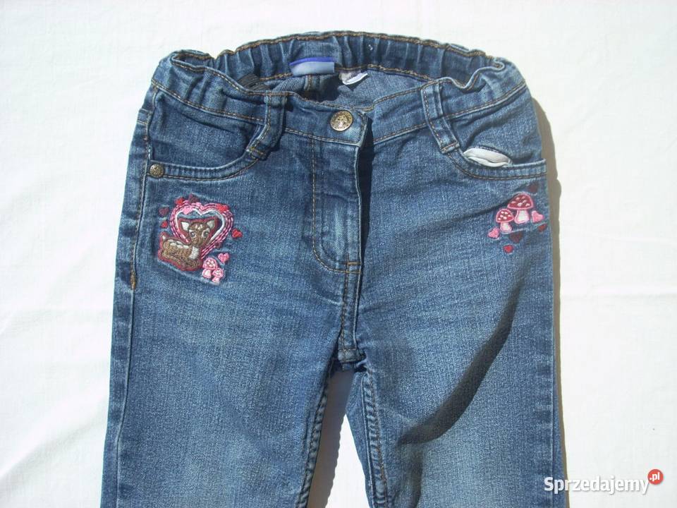 Spodnie Jeansy dziewczynki Grzybki 110 Spodnie Nowy Sącz