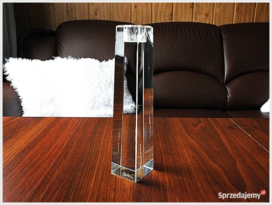 Świecznik Grube szkło pryzma sygnowany Żary sprzedam