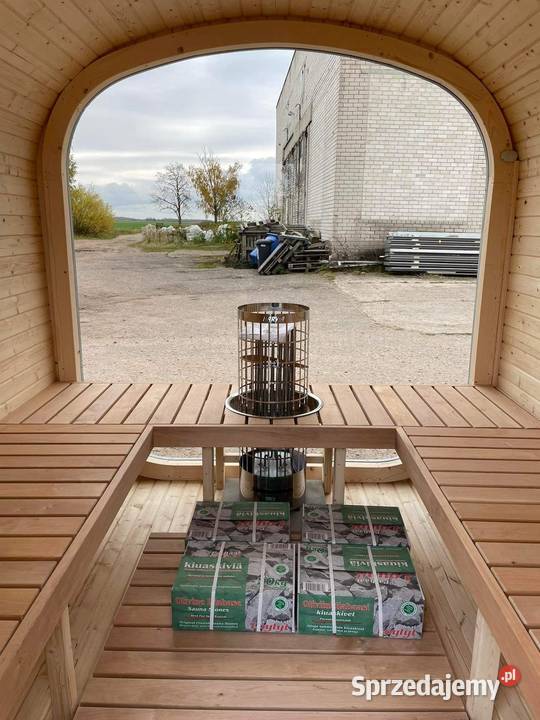 Sauna Beczka Kwadro 260 Panorama Harvia Cilindro Suwałki